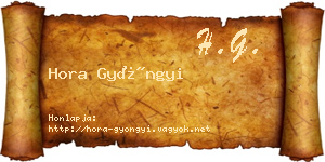 Hora Gyöngyi névjegykártya
