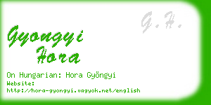 gyongyi hora business card