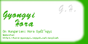 gyongyi hora business card